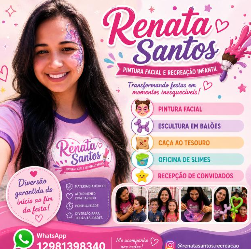 Renata Santos Pintura Facial e Recreação Infantil — Outros em Lorena