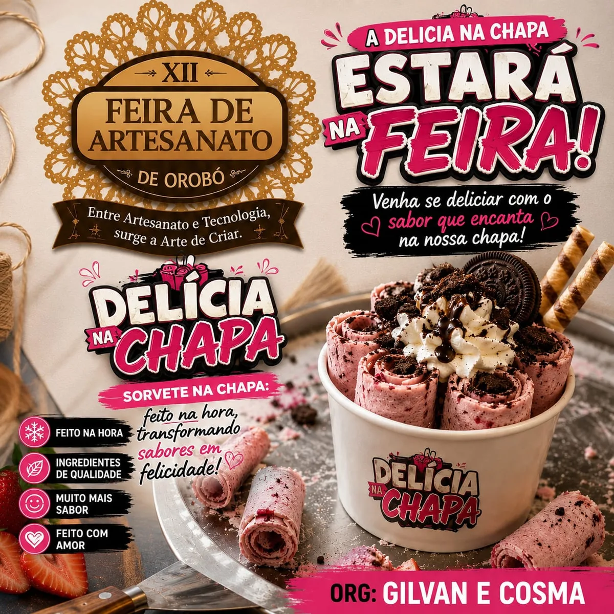 Buffet sorvete na chapa — Buffet / Catering em Orobó