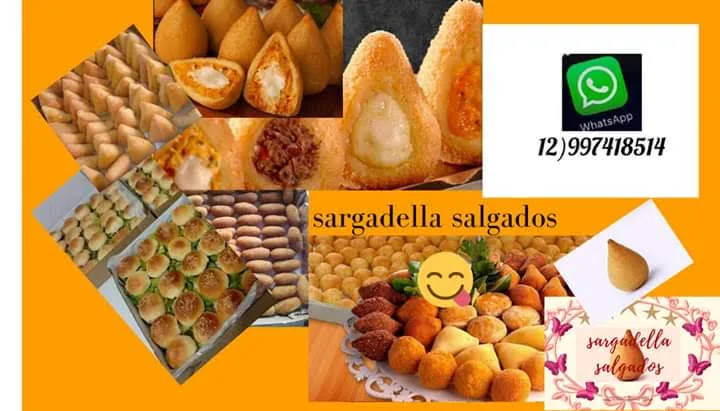 sargadellasalgados, festas e eventos salgados congelados e fritos na hora entrega a delivery — Salgados em Caçapava